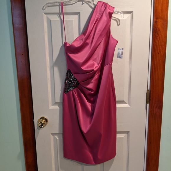 Dress Barn Dresses & Skirts - NWT one shoulder pink dress